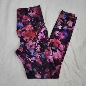 Athleta Floral Salutation Stash Pocket II Printed Tight 7/8 Size Small
